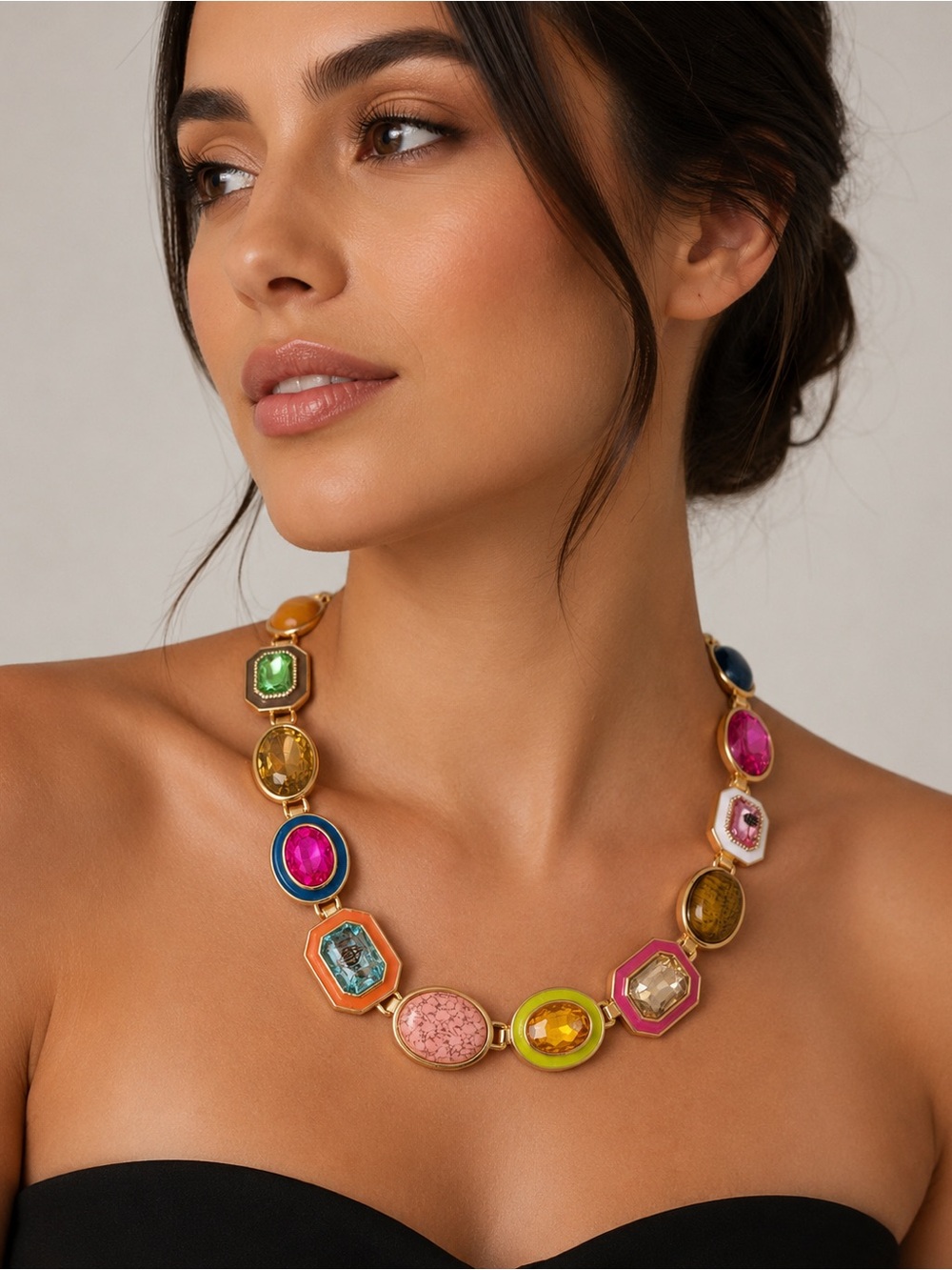 Kurt Geiger Multicolor Gemstone Statement Necklace. New ☀️ Luxurious Box Free ☀️
